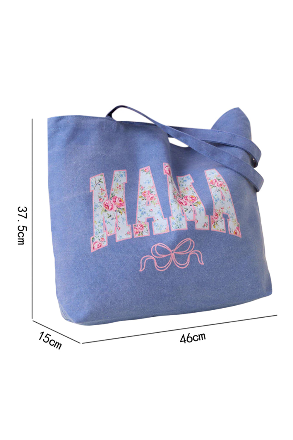 Blue Vintage MAMA Graphic Tote Bag
