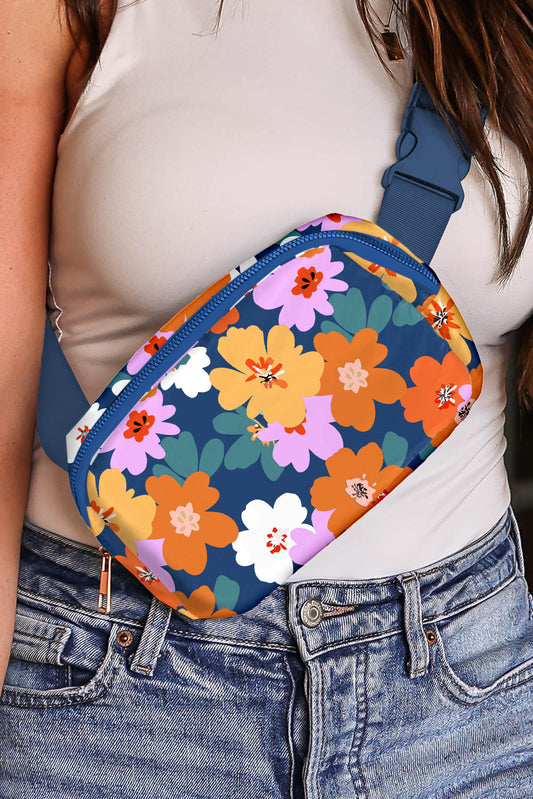 Sail Blue Floral Crossbody Bag