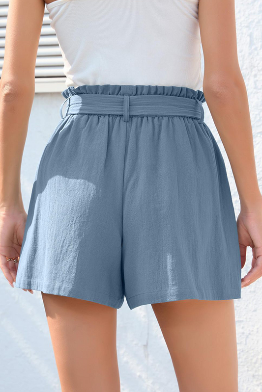 Myosotis Frill Bow Waist Tie Summer Shorts